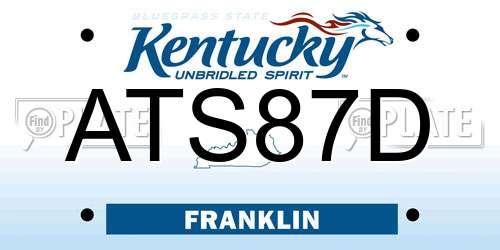 ATS87D Kentucky License Plate