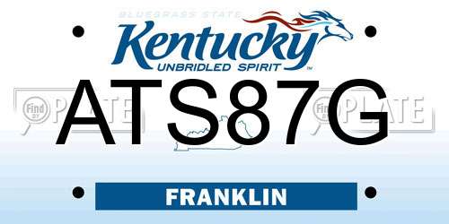 ATS87G Kentucky License Plate