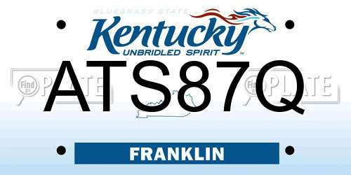 ATS87Q Kentucky License Plate