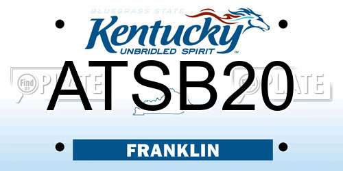 ATSB20 Kentucky License Plate