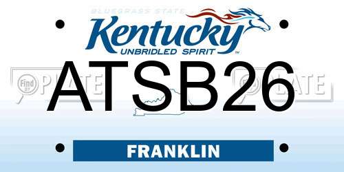 ATSB26 Kentucky License Plate