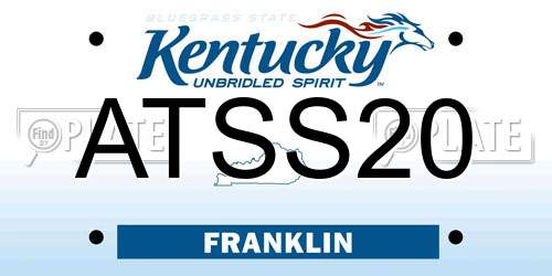 ATSS20 Kentucky License Plate