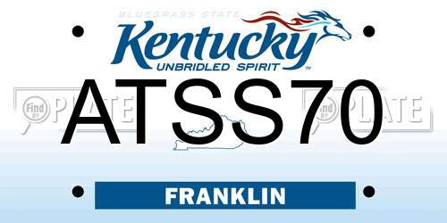 ATSS70 Kentucky License Plate