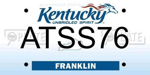 ATSS76 Kentucky License Plate