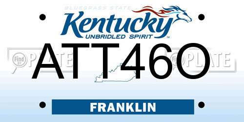 ATT46O Kentucky License Plate