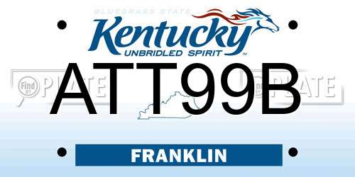 ATT99B Kentucky License Plate