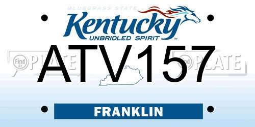 ATV157 Kentucky License Plate