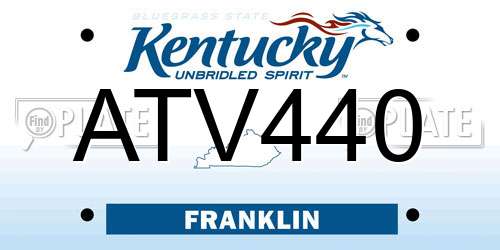 ATV440 Kentucky License Plate