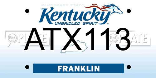 ATX113 Kentucky License Plate