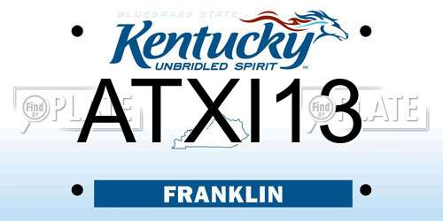 ATXI13 Kentucky License Plate