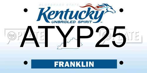 ATYP25 Kentucky License Plate