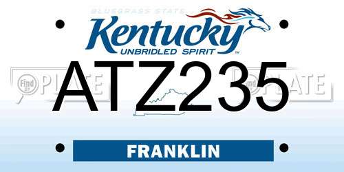 ATZ235 Kentucky License Plate