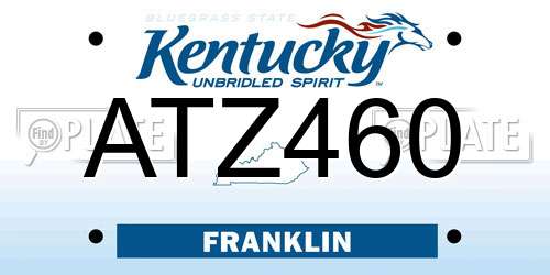 ATZ460 Kentucky License Plate