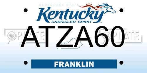 ATZA60 Kentucky License Plate