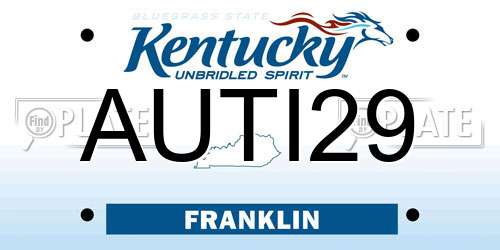 AUTI29 Kentucky License Plate