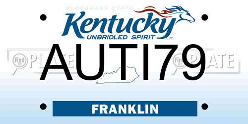 AUTI79 Kentucky License Plate