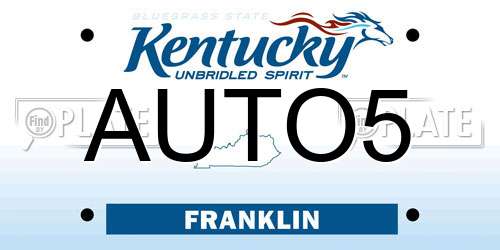 AUTO5 Kentucky License Plate