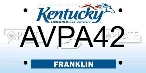 AVPA42 Kentucky License Plate