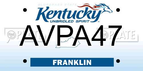 AVPA47 Kentucky License Plate