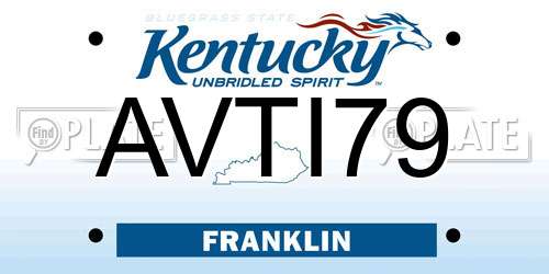 AVTI79 Kentucky License Plate