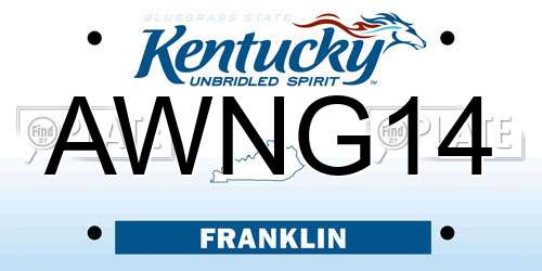 AWNG14 Kentucky License Plate