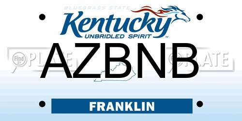 AZBNB Kentucky License Plate