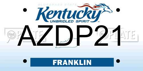 AZDP21 Kentucky License Plate