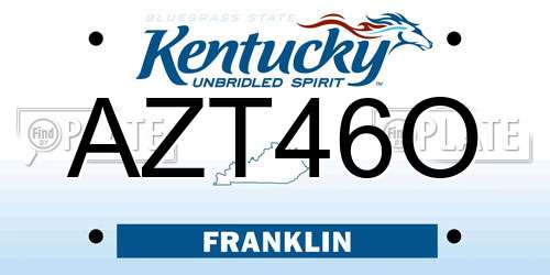 AZT46O Kentucky License Plate