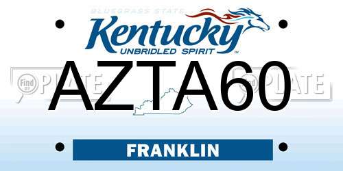 AZTA60 Kentucky License Plate