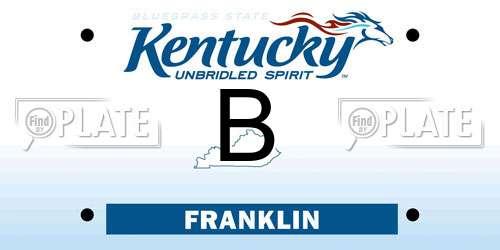B Kentucky License Plate