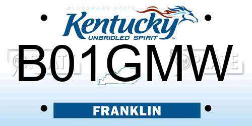 B01GMW Kentucky License Plate