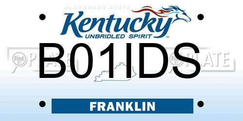 B01IDS Kentucky License Plate