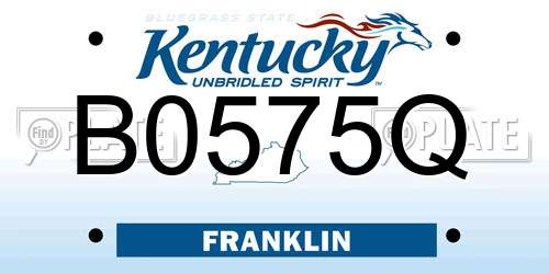 B0575Q Kentucky License Plate