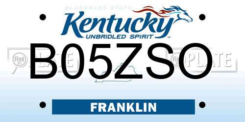B05ZSO Kentucky License Plate