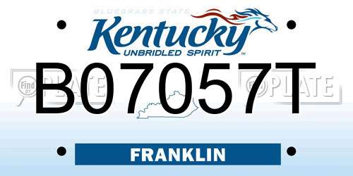 B07057T Kentucky License Plate