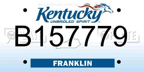 B157779 Kentucky License Plate