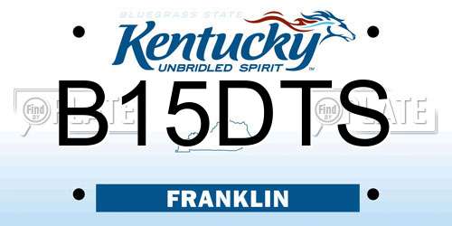 B15DTS Kentucky License Plate