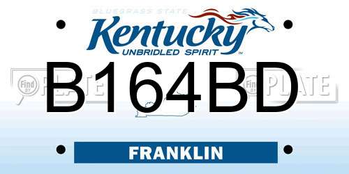 B164BD Kentucky License Plate