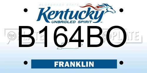 B164BO Kentucky License Plate