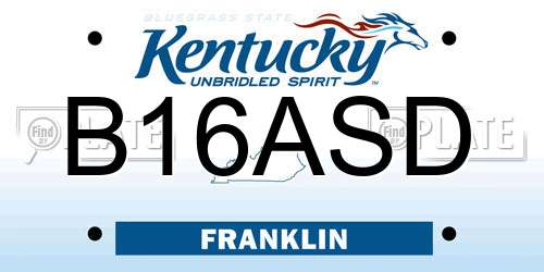 B16ASD Kentucky License Plate