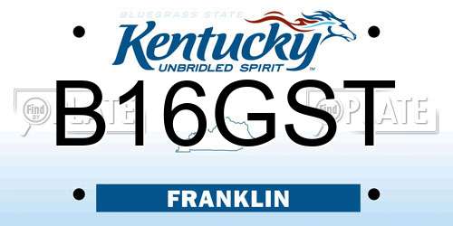 B16GST Kentucky License Plate