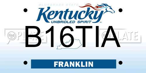 B16TIA Kentucky License Plate