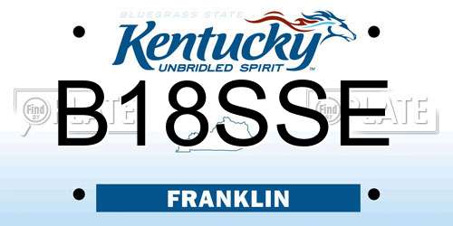 B18SSE Kentucky License Plate