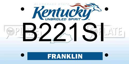 B221SI Kentucky License Plate