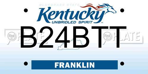 B24BTT Kentucky License Plate