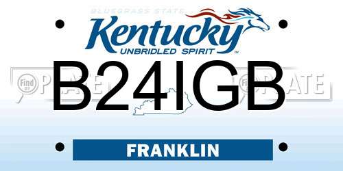 B24IGB Kentucky License Plate