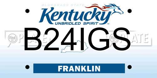B24IGS Kentucky License Plate
