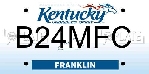 B24MFC Kentucky License Plate
