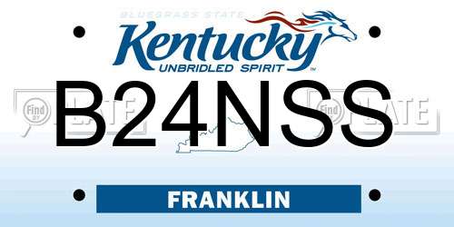 B24NSS Kentucky License Plate