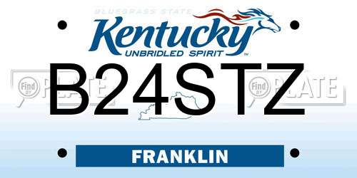 B24STZ Kentucky License Plate